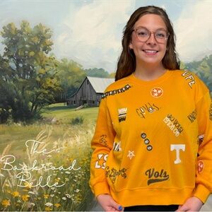 University of Tennessee Vols Cropped Sequined Sweatshirt size Small